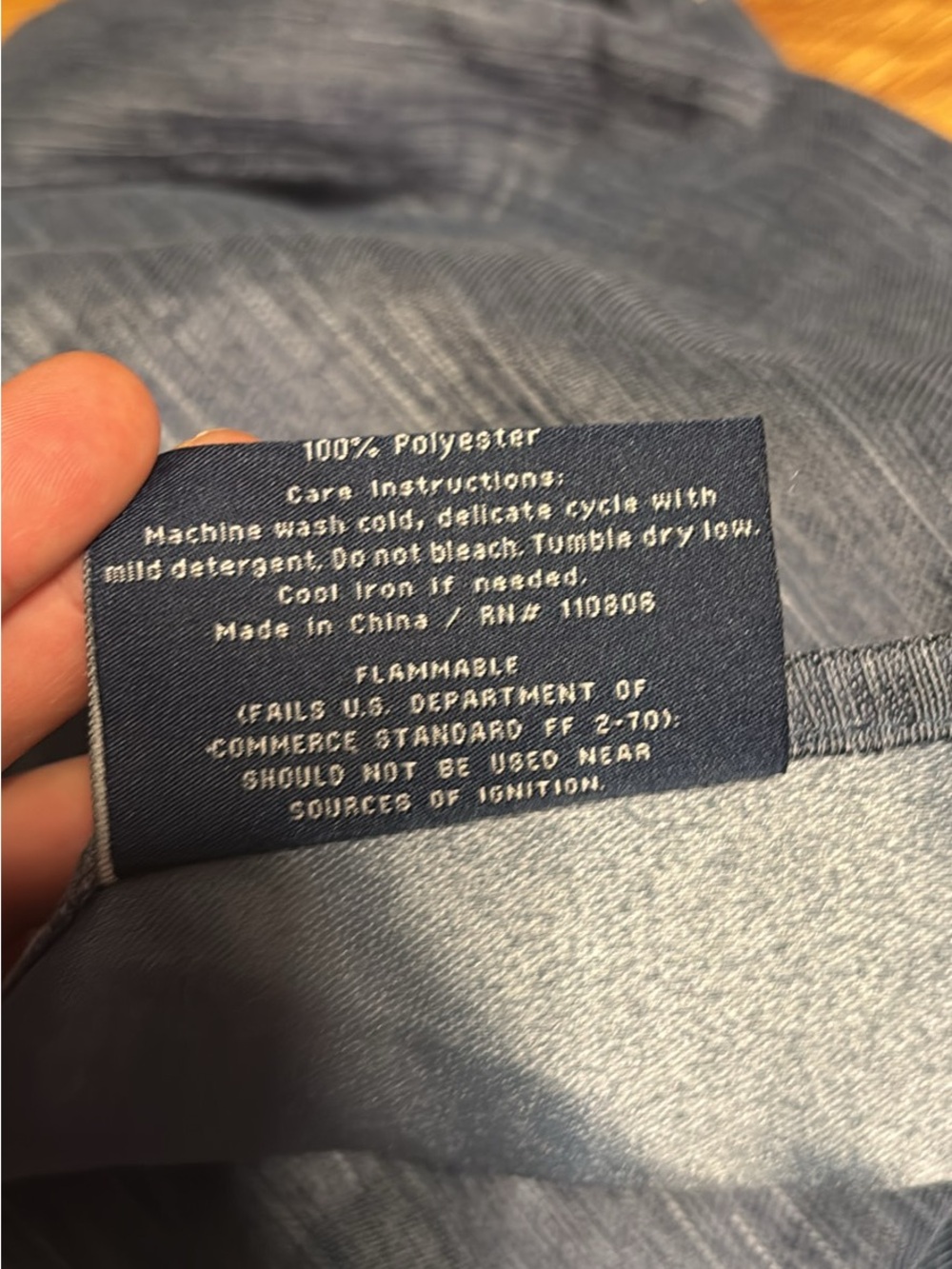 Nautica Denim Blue Window Curtains Shades - Picture 4 of 6